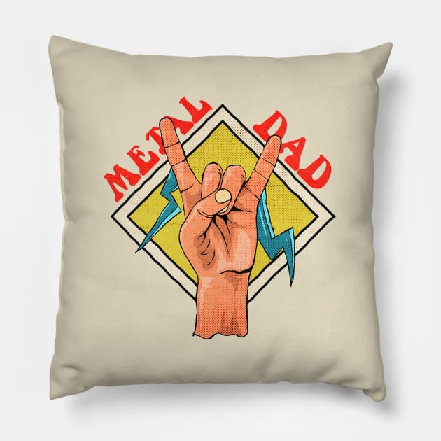 Metal Dad Pillow by Mandegraph