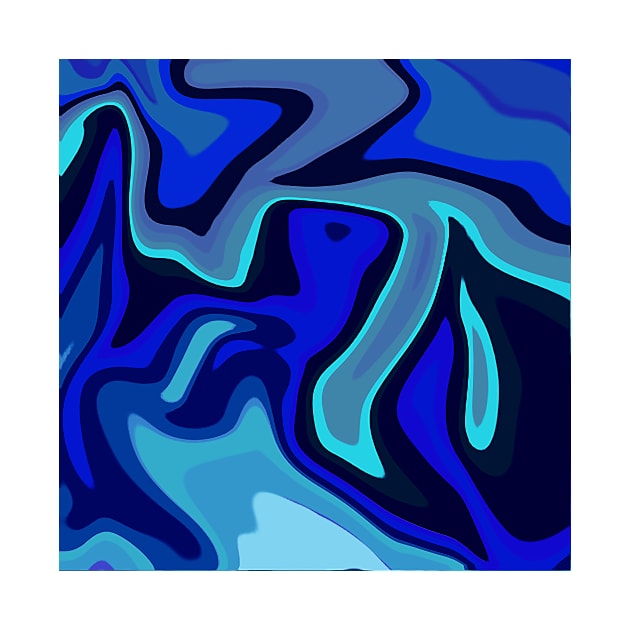 Acrylic pour blue by Keniixx