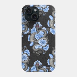 Snakes and blue roses Phone Case