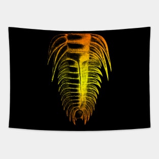 Trilobite Orange Yellow Color Splash Design Tapestry