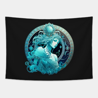 Water Nymph, Aquarius Zodiac Sign Tapestry