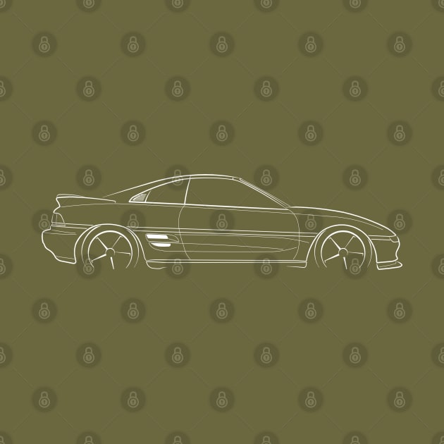 Toyota MR2 W20 - profile, stencil, white by mal_photography