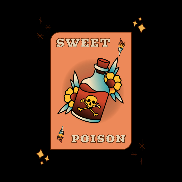 Poison Bottle Tattoo Design by Tip Top Tee's