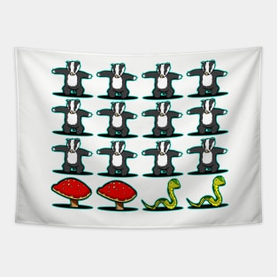 Badger Badger Mushroom Snake Tapestry