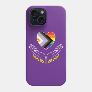 Progress Pride Intersex Inclusive Flag Heart Phone Case