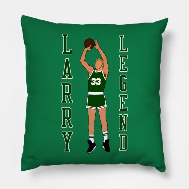 Larry Bird 'Larry Legend' - Boston Celtics Pillow by xavierjfong