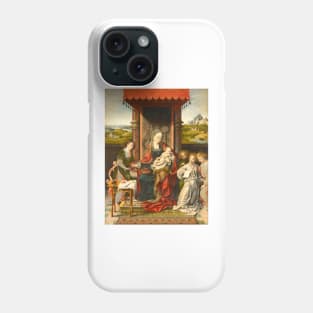 Virgin and Child with Angels Phone Case