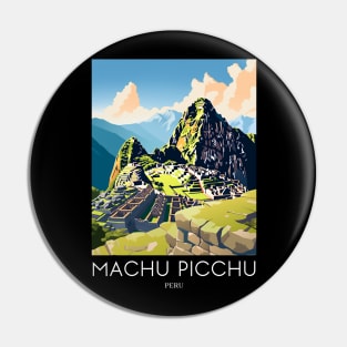 A Pop Art Travel Print of Machu Picchu - Peru Pin