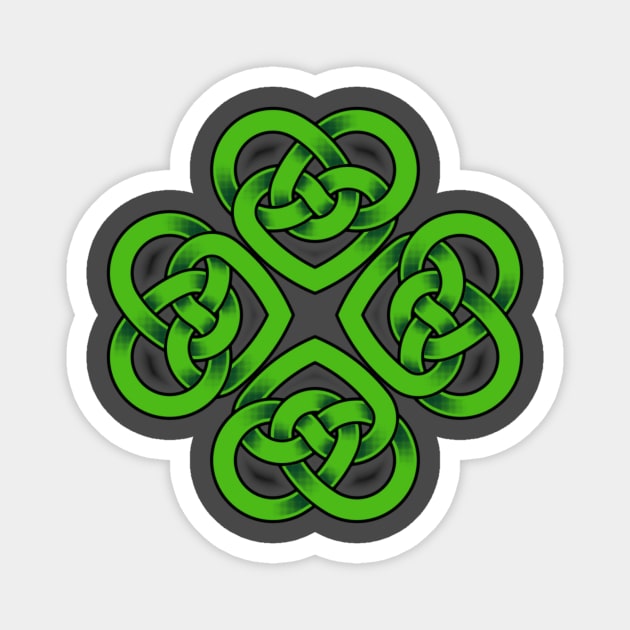 Irish Shamrock - Four Leaf Clover Magnet by Ricardo77