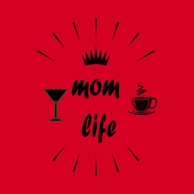 Mom Life shirt -Funny gift for a mom- Funny Mom Shirt - coffee and wine -mom to be T-shirt-mom life T-shirt by wiixyou