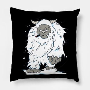 Snow Yeti White Bigfoot Pillow