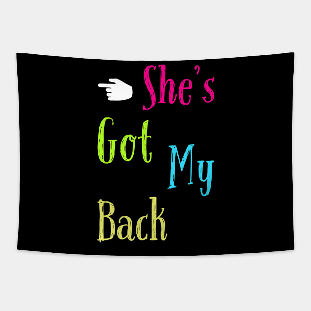 She's got my back Tapestry by DeraTobi