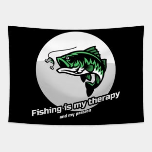 Fishing is my therapy and passion Tapestry