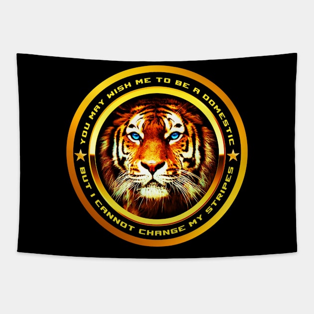 Domestic Tiger Tapestry by Insignis