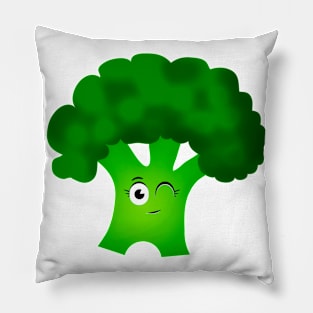 Winking broccoli Pillow