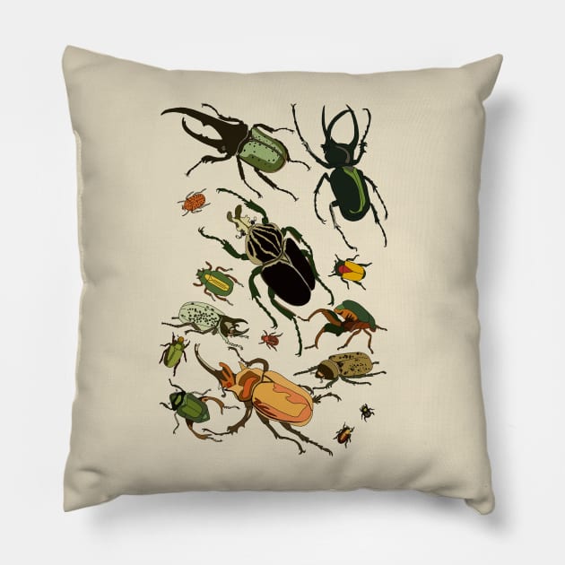 Beetle-mania! Pillow by DashingGecko