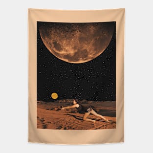 Volleyball On red planet Tapestry