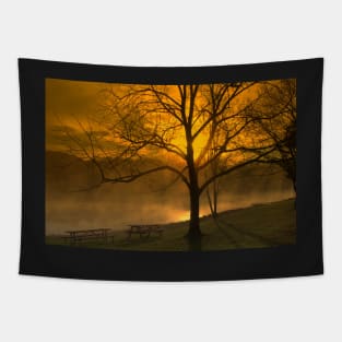 Golden Sunrise Lake Nockamixon Tapestry