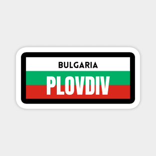 Plovdiv City in Bulgarian Flag Magnet