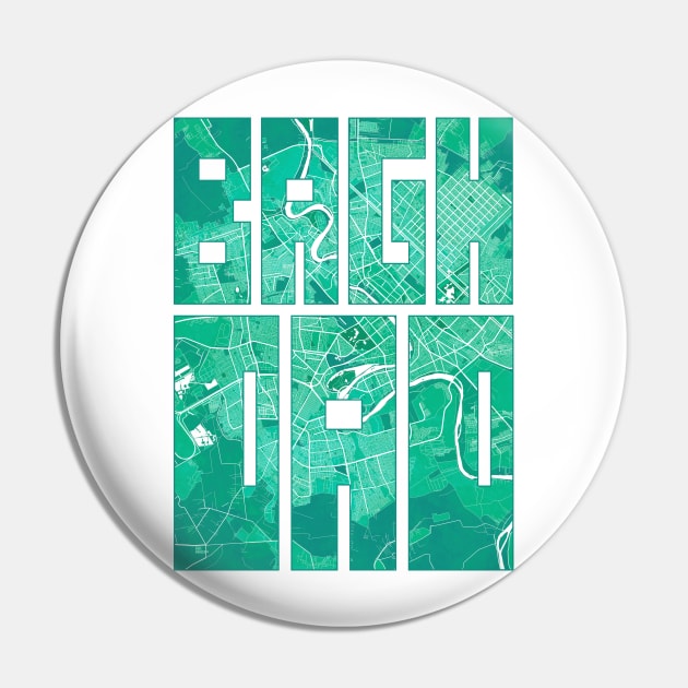 Baghdad, Iraq City Map Typography - Watercolor Pin by deMAP Studio