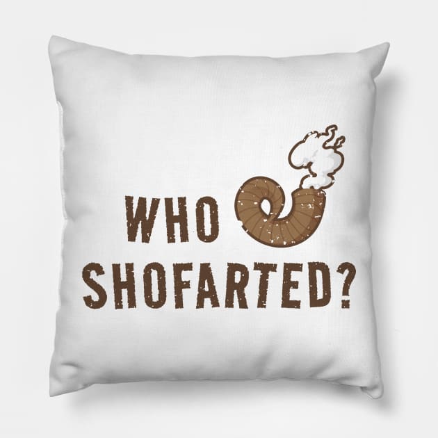 Who Shofarted? Funny Pillow by Tidio Art