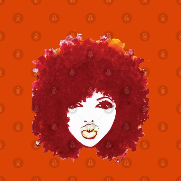 Curly Afro Autumn Natural Hair by EllenDaisyShop