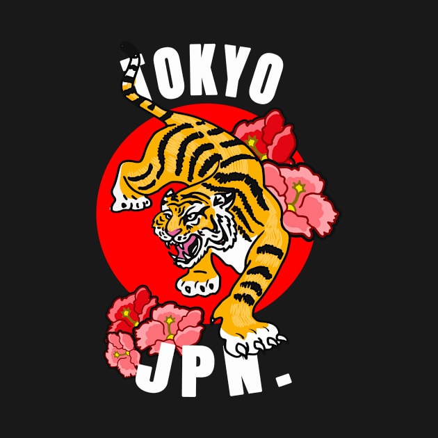 Tokyo Japan Tiger by Foxxy Merch