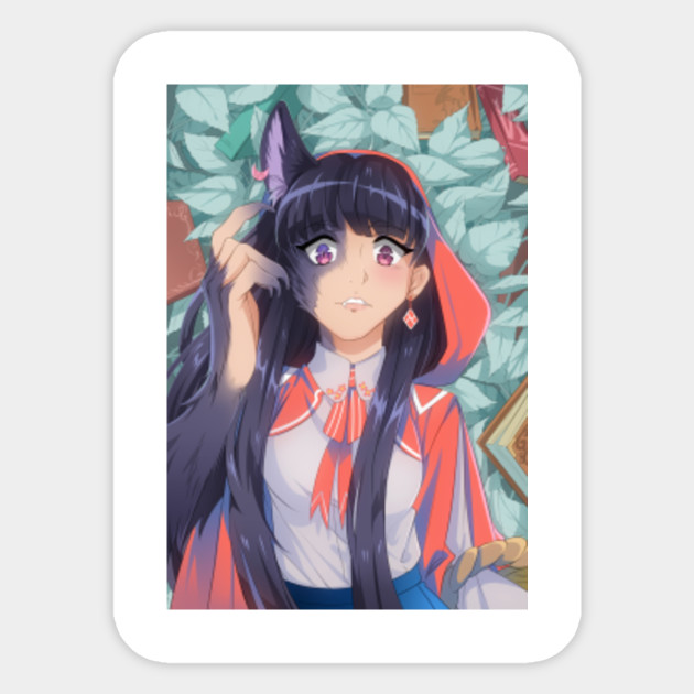 Anime Red Riding Hood Red Riding Hood Sticker Teepublic Au