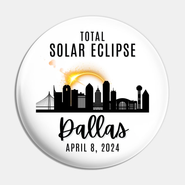 2024 Total Solar Skyline Eclipse in Dallas Texas April 8 Pin by Little Duck Designs