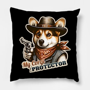 Corgi Cowboy Pillow