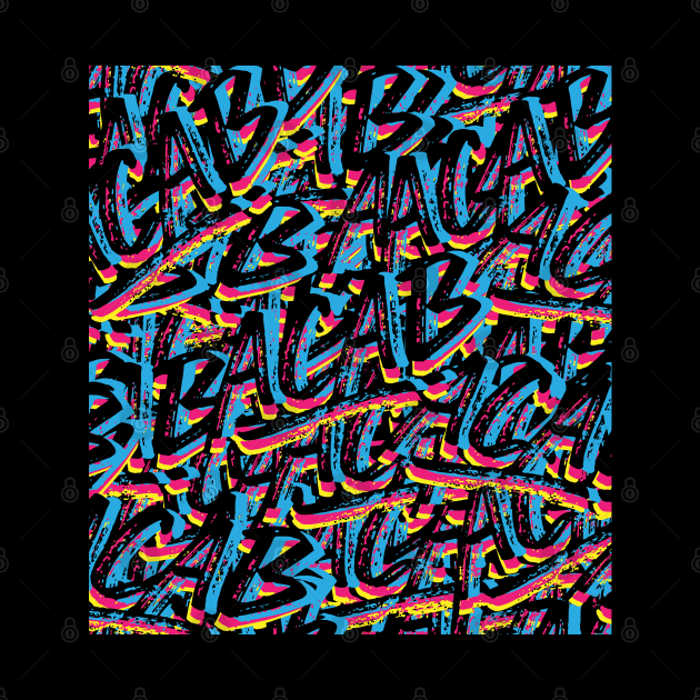 acab cmyk graffiti pattern by LaBearDod