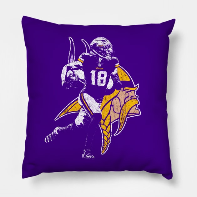 Justin Jefferson Pillow by huckblade