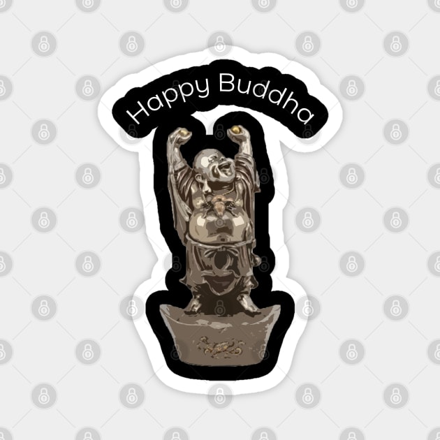 Happy Buddha Magnet by Whites Designs