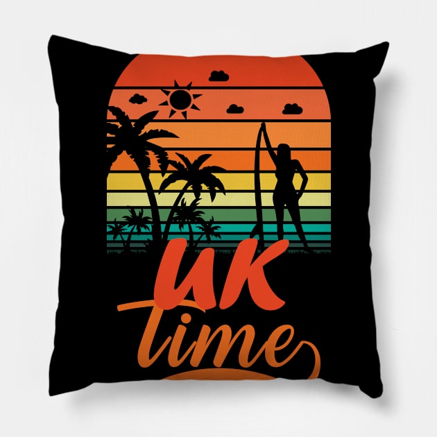 Surfer in UK, UK Pillow by ArtDesignDE