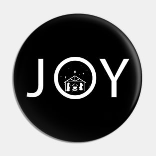 Joy Christmas Nativity Pin