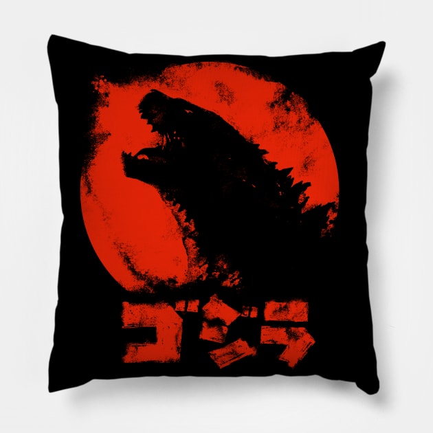 Red Lizard Pillow by zerobriant