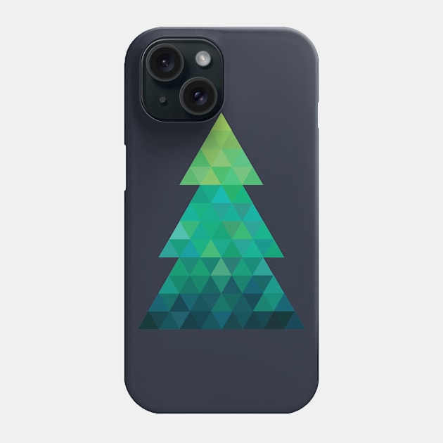 Triangle Christmas Tree Art Phone Case by SpaceAlienTees