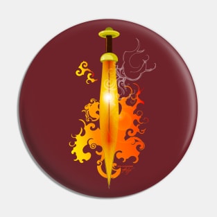 Flaming Sword Pin