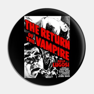 Womens Vampire Dark Lord Dracula Lugosi Horror Movie Retro Poster Pin