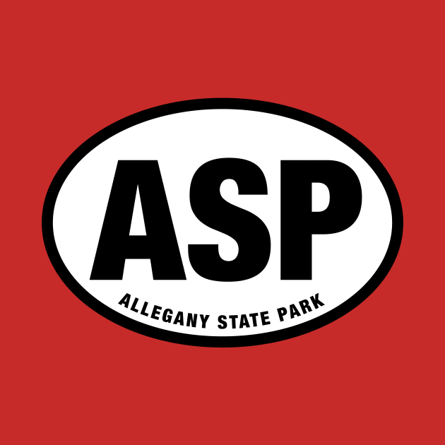 Allegany State Park ASP Oval Sticker Design by PodDesignShop