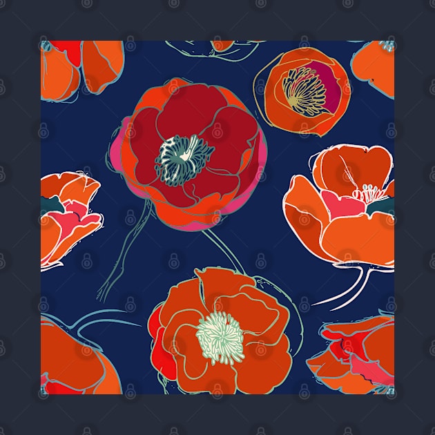 California Poppies by Limezinnias Design