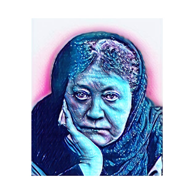 Helena Blavatsky Snowy Portrait | Helena Blavatsky Artwork 13 by JustLit