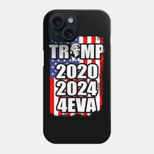 Trump 2020 2024 Forever - Grunge American Flag Phone Case