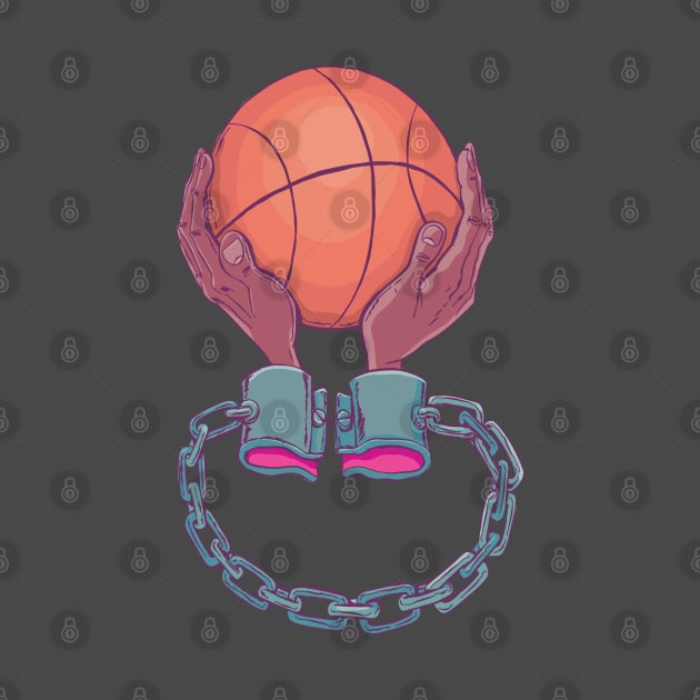 hands in chains holding a basketball by duxpavlic