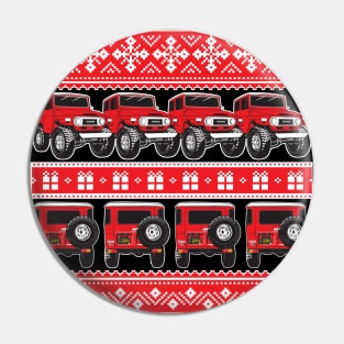 FJ40 Christmas Sweater Red Pin