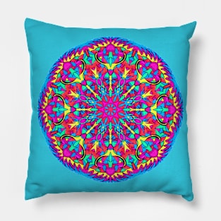 Neon Mandala Pillow