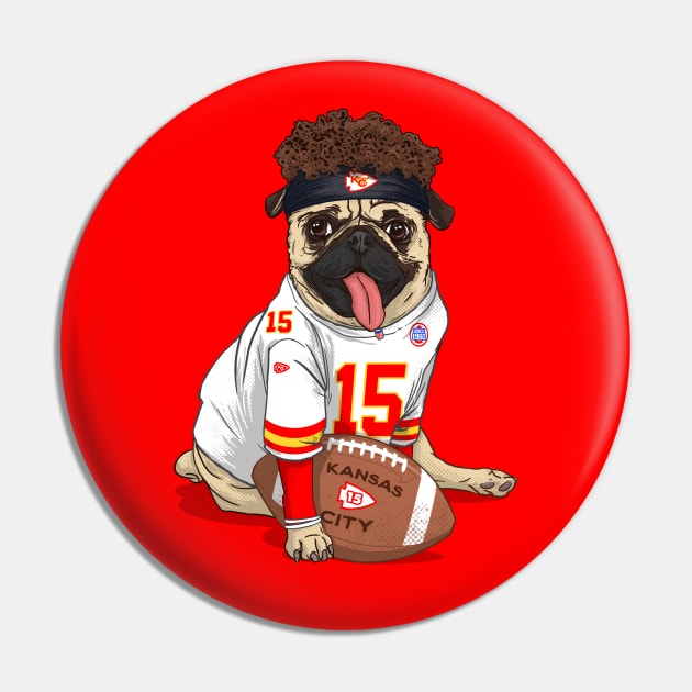 Pug Mahomes Pin by flowwestprintandapparel