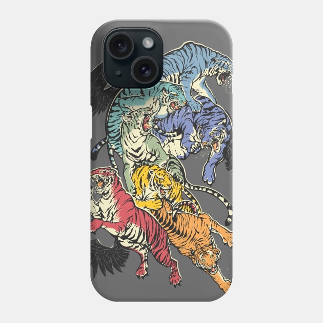 Seven Caged Tigers Phone Case by dracoimagem