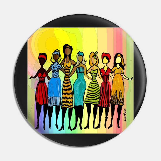 Sisters in Diversity Pin by Sarah Curtiss