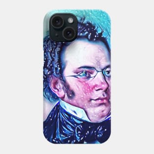 Franz Schubert Snowy Portrait | Franz Schubert Artwork 12 Phone Case